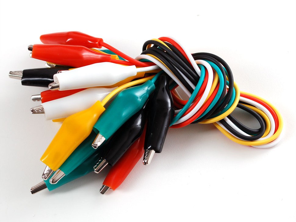 Large Alligator Clip Test Lead (set of 10)