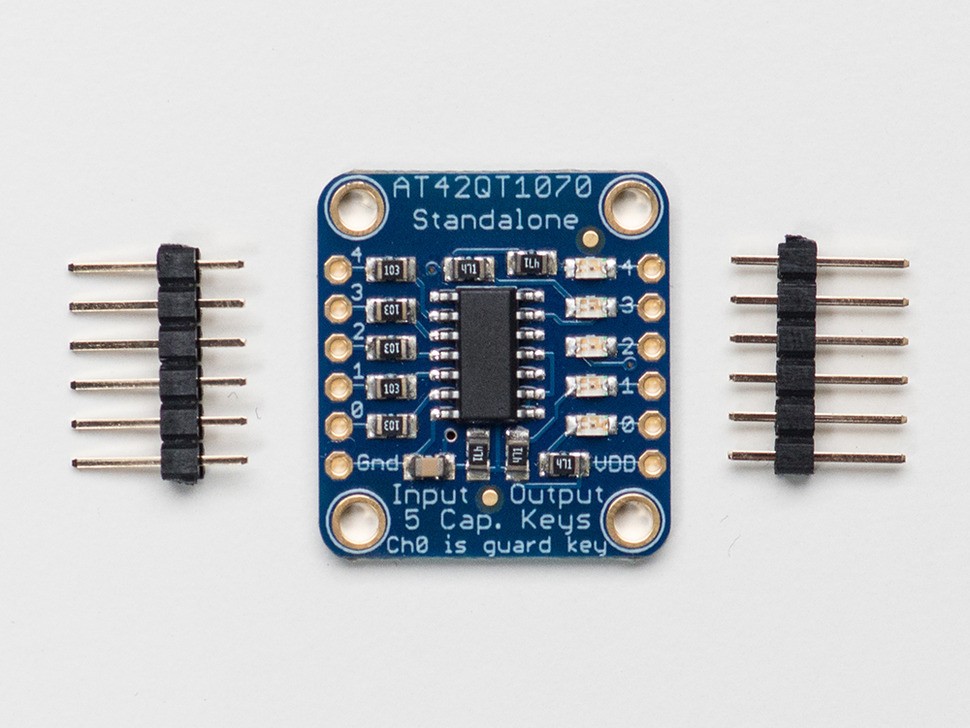 Standalone 5-Pad Capacitive Touch Sensor Breakout - AT42QT1070