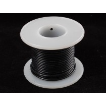 Hook-up wire spool - Black - 25 ft