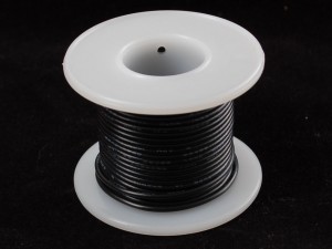 Hook-up wire spool - Black - 25 ft